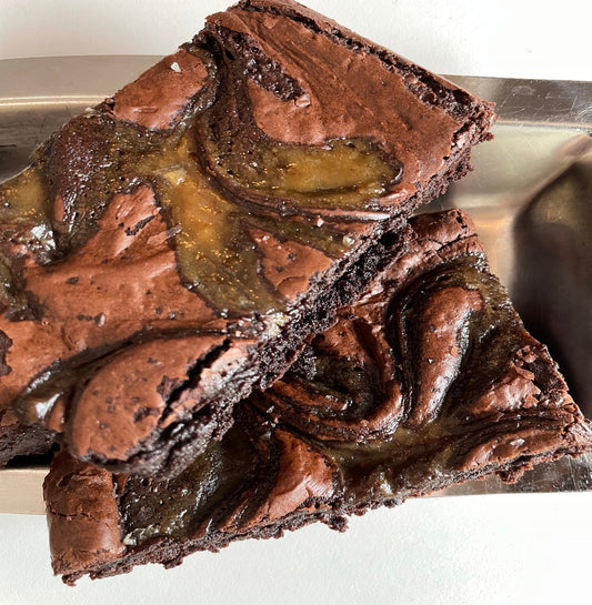 Salted Caramel Sea Salt Brownies