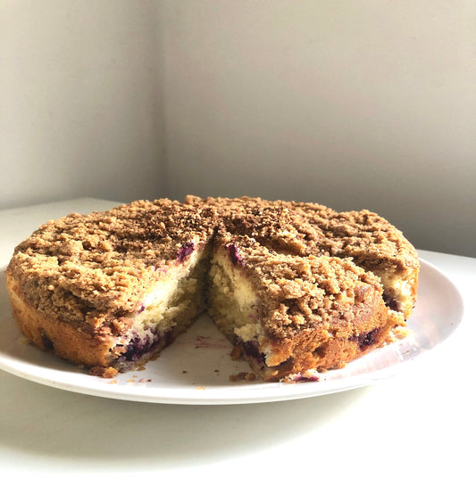 Berries & Cheese Crumb Cake